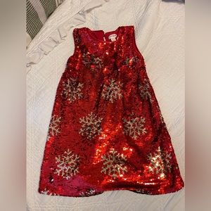 Sequins dress red and gold xs kids